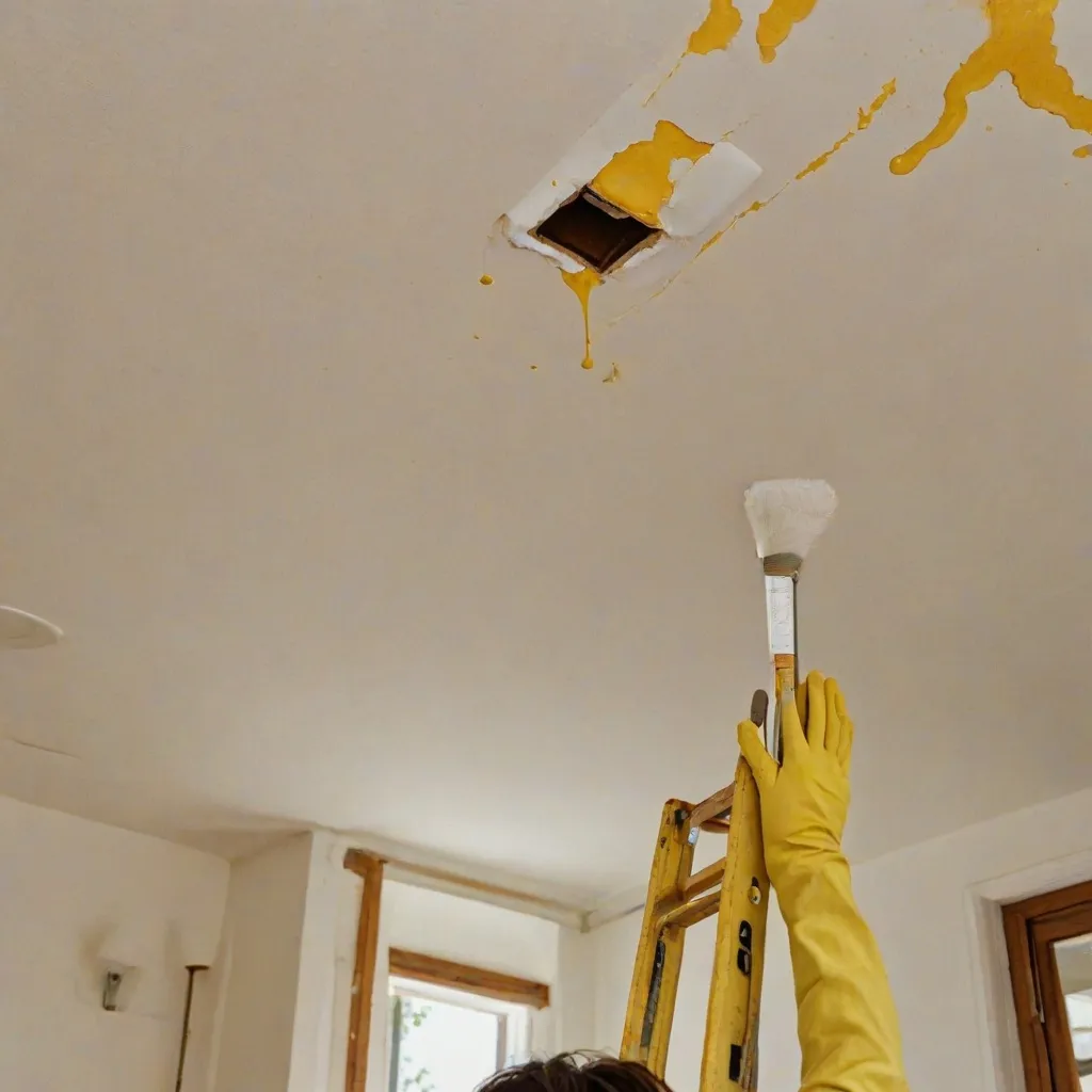 Jak skutecznie usunąć żółte plamy z sufitu?