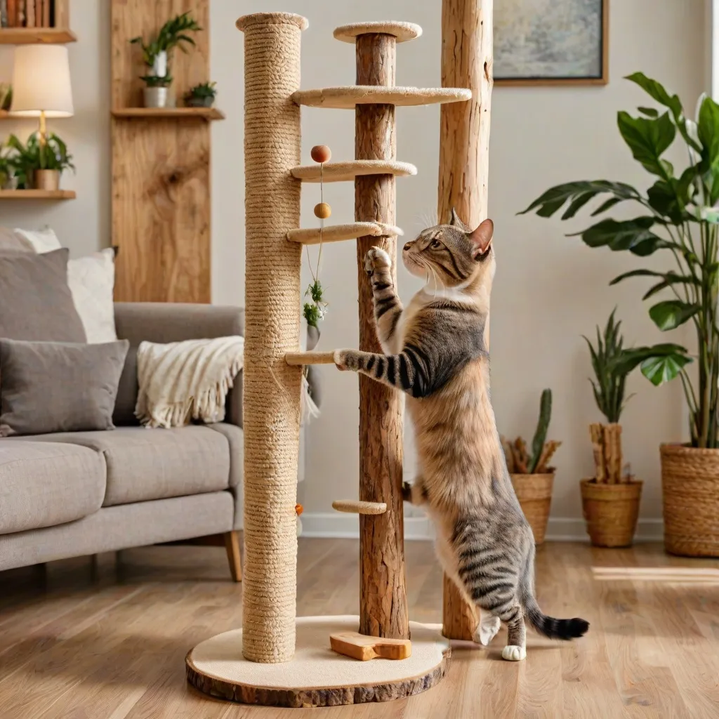 Jak zrobić drapak dla kota z pnia drzewa?