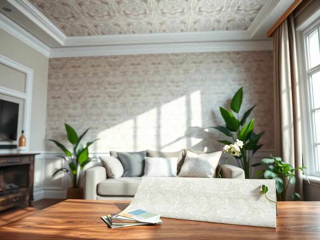 Tapeta do sufitu czy niżej?